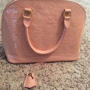 Pink Blush Patent Monogram Handbag